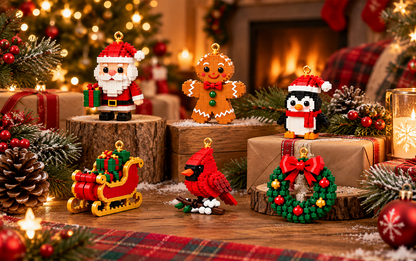 💎💎Adventní kalendář s 24 vánočními mini ozdobami z kostiček