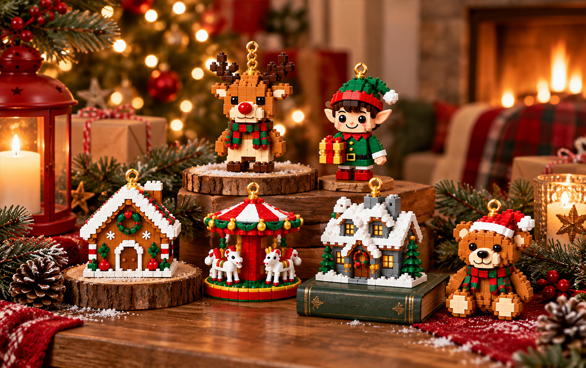 💎💎Adventní kalendář s 24 vánočními mini ozdobami z kostiček