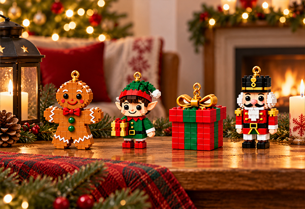💎💎Adventní kalendář s 24 vánočními mini ozdobami z kostiček