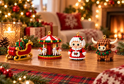 💎💎Adventní kalendář s 24 vánočními mini ozdobami z kostiček