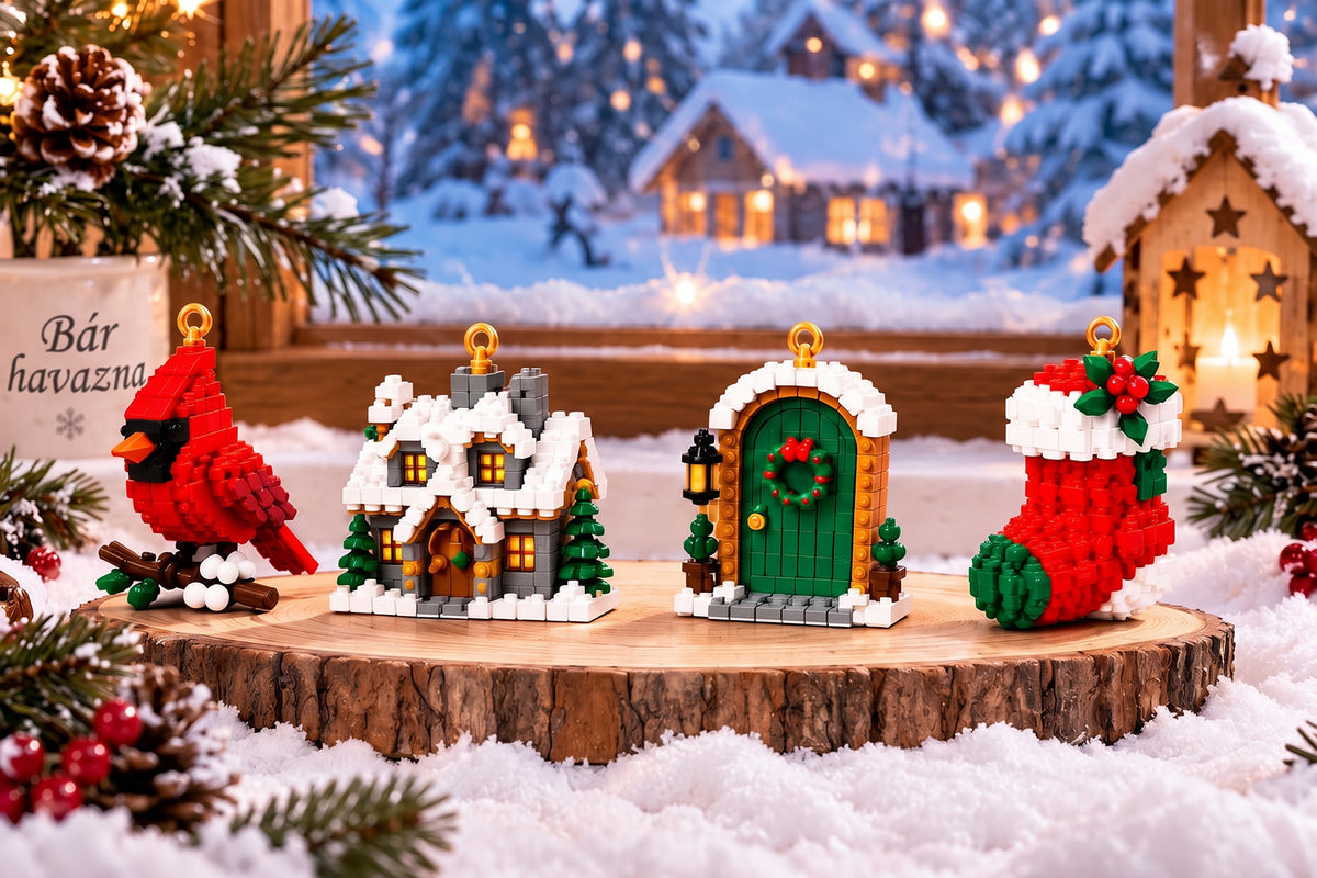 💎💎Adventní kalendář s 24 vánočními mini ozdobami z kostiček
