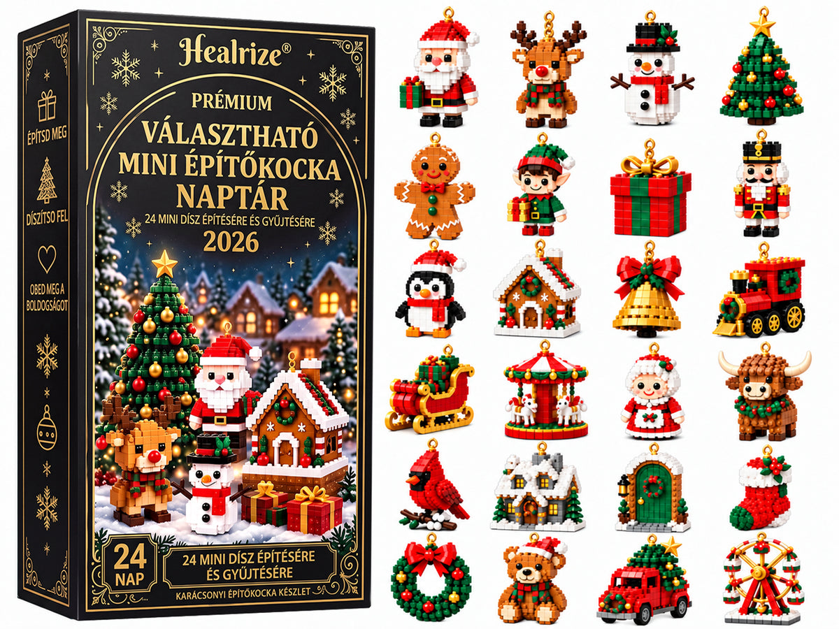 💎💎Adventní kalendář s 24 vánočními mini ozdobami z kostiček