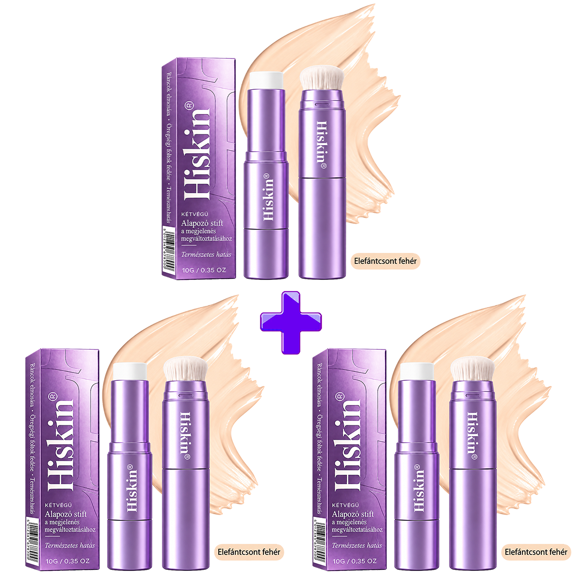 🌿🌿AZ UTOLSÓ 2 ÓRÁBAN · 80% KEDVEZMÉNY!  Hiskin® 2 az 1-ben színváltó alapozó stift | Elfedi az öregségi foltokat, halványítja a finom ráncok láthatóságát és hidratálja a bőrt – beépített ecsettel a fiatalos, ragyogó arcbőrért!