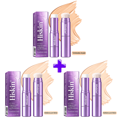 🌿🌿AZ UTOLSÓ 2 ÓRÁBAN · 80% KEDVEZMÉNY!  Hiskin® 2 az 1-ben színváltó alapozó stift | Elfedi az öregségi foltokat, halványítja a finom ráncok láthatóságát és hidratálja a bőrt – beépített ecsettel a fiatalos, ragyogó arcbőrért!