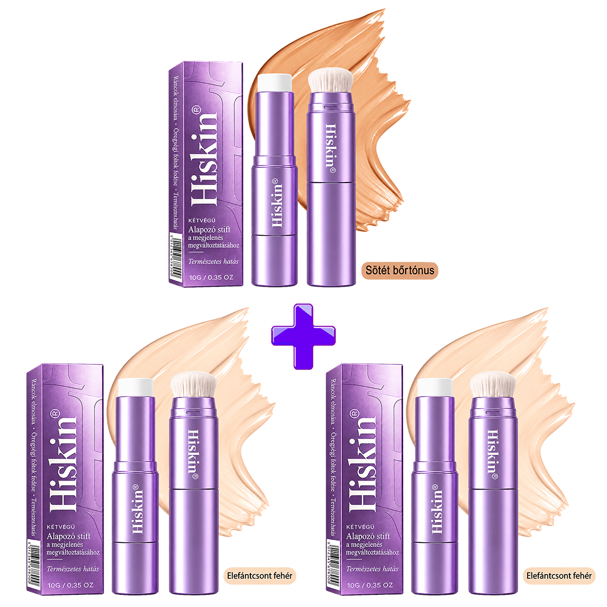 🌿🌿AZ UTOLSÓ 2 ÓRÁBAN · 80% KEDVEZMÉNY!  Hiskin® 2 az 1-ben színváltó alapozó stift | Elfedi az öregségi foltokat, halványítja a finom ráncok láthatóságát és hidratálja a bőrt – beépített ecsettel a fiatalos, ragyogó arcbőrért!