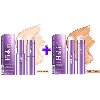 🌿🌿AZ UTOLSÓ 2 ÓRÁBAN · 80% KEDVEZMÉNY!  Hiskin® 2 az 1-ben színváltó alapozó stift | Elfedi az öregségi foltokat, halványítja a finom ráncok láthatóságát és hidratálja a bőrt – beépített ecsettel a fiatalos, ragyogó arcbőrért!