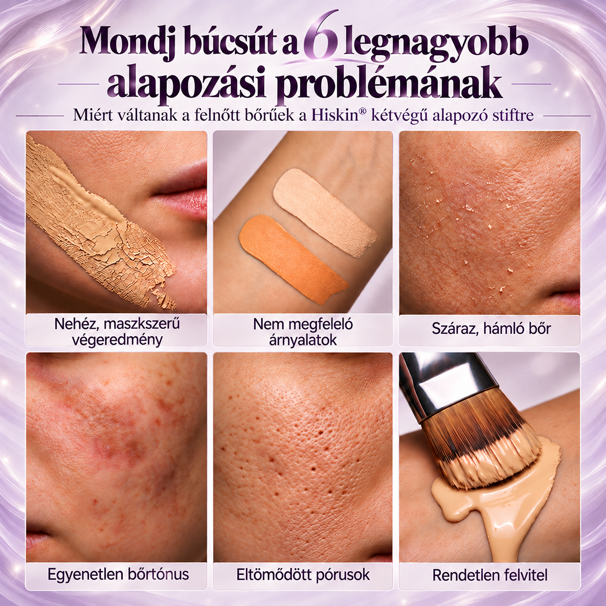 🌿🌿AZ UTOLSÓ 2 ÓRÁBAN · 80% KEDVEZMÉNY!  Hiskin® 2 az 1-ben színváltó alapozó stift | Elfedi az öregségi foltokat, halványítja a finom ráncok láthatóságát és hidratálja a bőrt – beépített ecsettel a fiatalos, ragyogó arcbőrért!