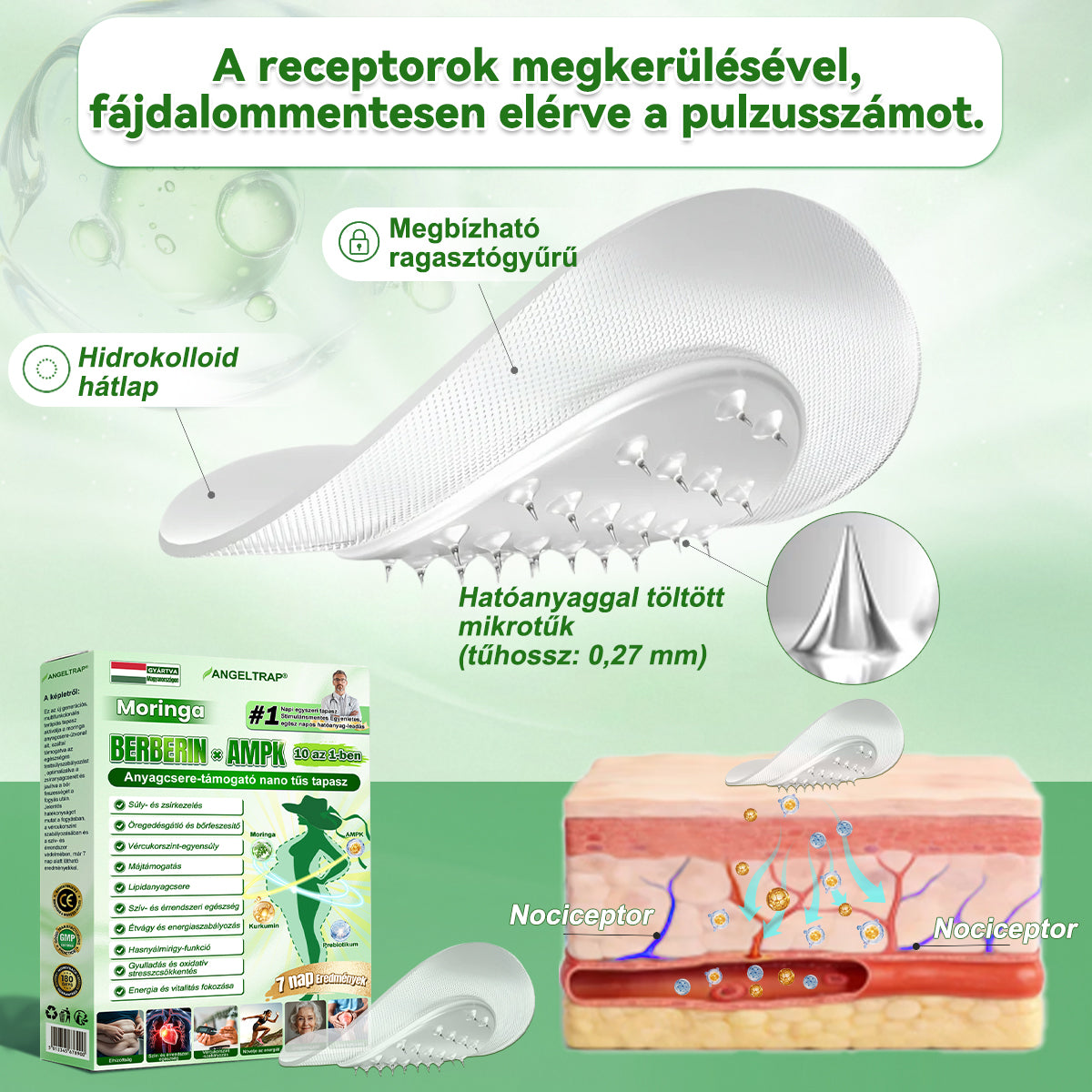 ✨✨ANGELTRAP® 𝗠𝗼𝗿𝗶𝗻𝗴𝗮 × 𝗕𝗲𝗿𝗯𝗲𝗿𝗶𝗻𝗲 × 𝗔𝗠𝗣𝗞 𝟭𝟬-𝗶𝗻-𝟭 𝗠𝗲𝘁𝗮𝗯𝗼𝗹𝗶𝗰 𝗦𝘂𝗽𝗽𝗼𝗿𝘁 𝗡𝗮𝗻𝗼 𝗠𝗶𝗰𝗿𝗼𝗻𝗲𝗲𝗱𝗹𝗲 𝗣𝗮𝘁𝗰𝗵 🇭🇺 (𝐍𝐚𝐩𝐨𝐧𝐭𝐚 𝐜𝐬𝐚𝐤 𝐞𝐠𝐲𝐬𝐳𝐞𝐫, 𝐥𝐚́𝐭𝐡𝐚𝐭𝐨́ 𝐯𝐚́𝐥𝐭𝐨𝐳𝐚́𝐬𝐨𝐤 𝐦𝐚́𝐫 𝟕 𝐧𝐚𝐩 𝐚𝐥𝐚𝐭𝐭)  ✅ 𝐄𝐥𝐡𝐢́𝐳𝐚́𝐬𝐫𝐚,  𝐜𝐮𝐤𝐨𝐫𝐛𝐞𝐭𝐞𝐠𝐬𝐞́𝐠𝐫𝐞, 𝐚𝐥𝐯𝐚́𝐬𝐢 𝐚𝐩𝐧𝐨𝐞́𝐫𝐚, 𝐢́𝐳𝐮̈𝐥𝐞𝐭𝐢 𝐩𝐫𝐨𝐛𝐥𝐞́𝐦𝐚́𝐤𝐫𝐚 𝐞́𝐬 𝐦𝐞́𝐠 𝐬𝐨𝐤 𝐦𝐚́𝐬𝐫𝐚